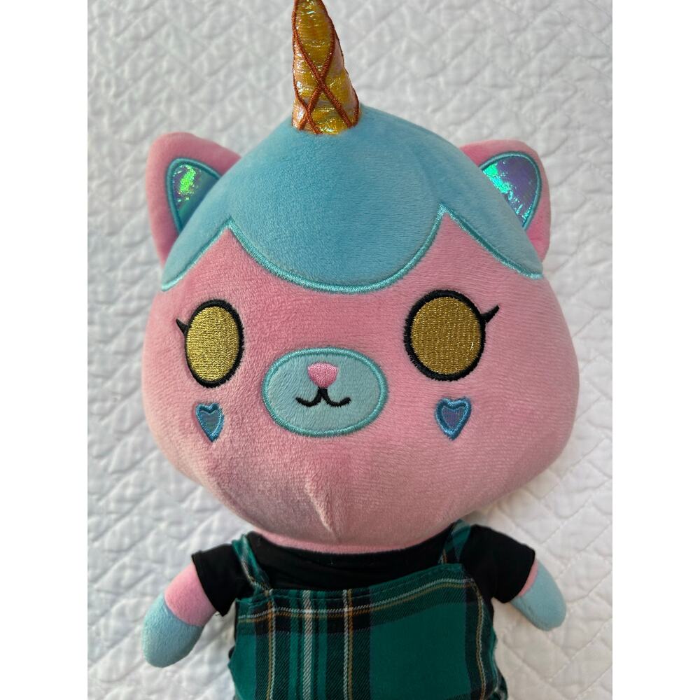 KREW DISTRICT  - Rainbow Cat Unicorn 13” Plush